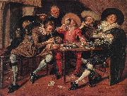 HALS, Dirck Amusing Party in the Open Air s oil on canvas